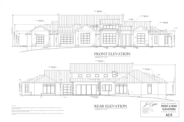 A2.0 Front & Rear Elevations